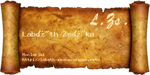 Labáth Zsóka névjegykártya